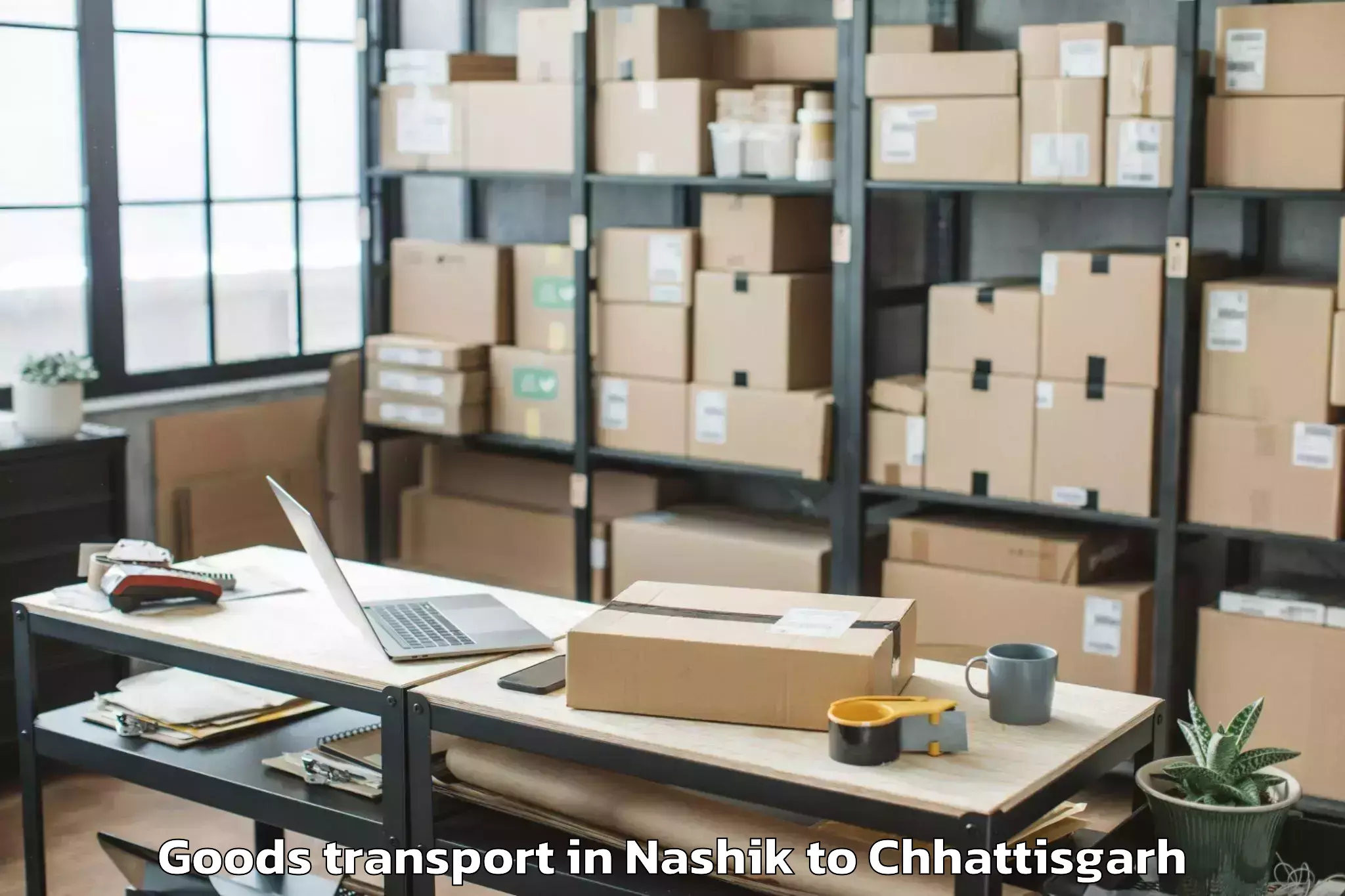 Book Nashik to Icfai University Raipur Durg Goods Transport Online